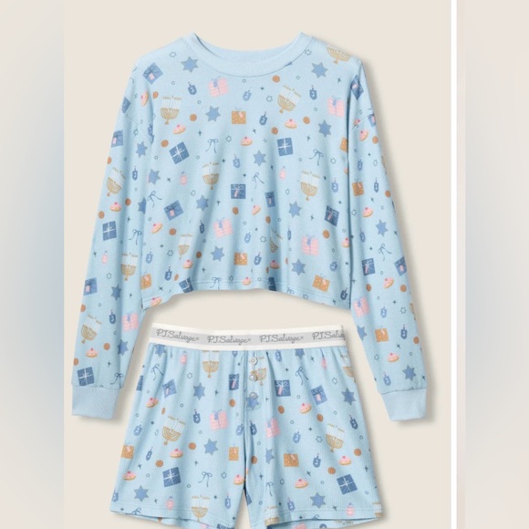 PJ Salvage Other - PJ Salvage NWT Size Large Boyfriend Boxer Hanukkah Print Shorts Set